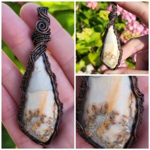 Artisan Copper Maligano Jasper Pendant